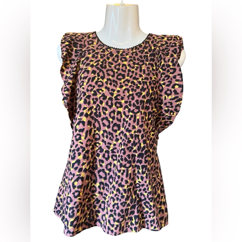 NWOT Loft Flutter Sleeve Blouse